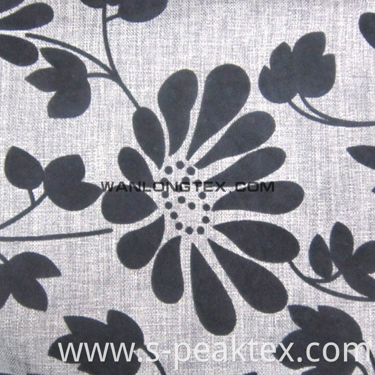 flocking Polyester Linen look upholstery fabric for sofa